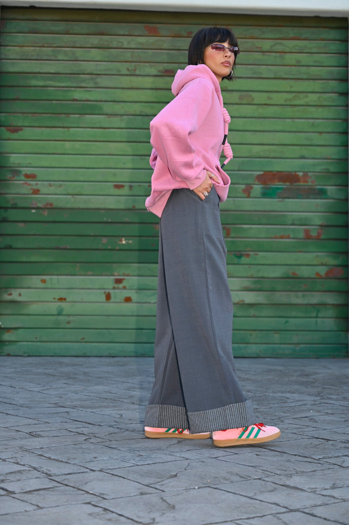 Pantaloni con Risvolto