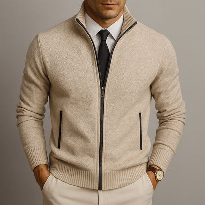 Cameron - Cardigan in misto lana merino e cotone a trama fine