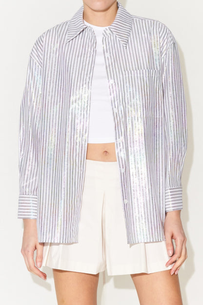 Camicia Effetto Laminato