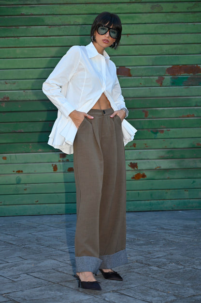 Pantalone Con Risvolto