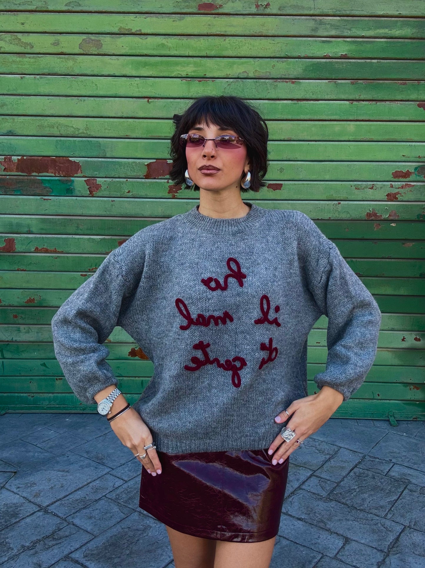 Maglione "Ho il mal di gente"