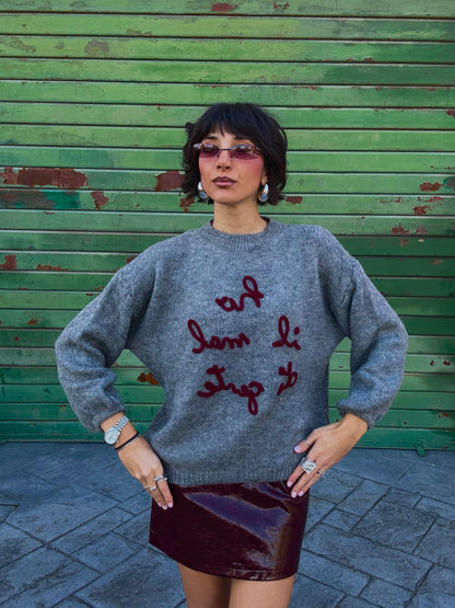 Maglione "Ho il mal di gente"